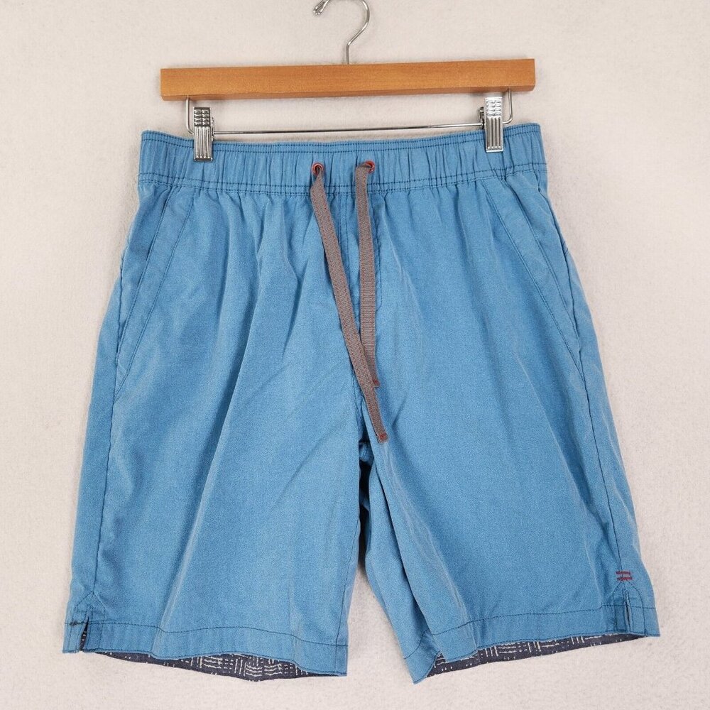 Toad and Co Shorts Mens Medium Blue Pull On Moisture Wicking Outdoor Hiking